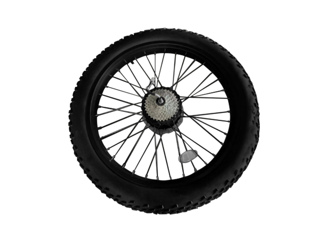 Juiced | Motor Built to Rear Wheel + Tire & Gear Assembly | 26" Fat | Spokes | Bafang - H550 | 1,000 W | M12 | RCS (V2)