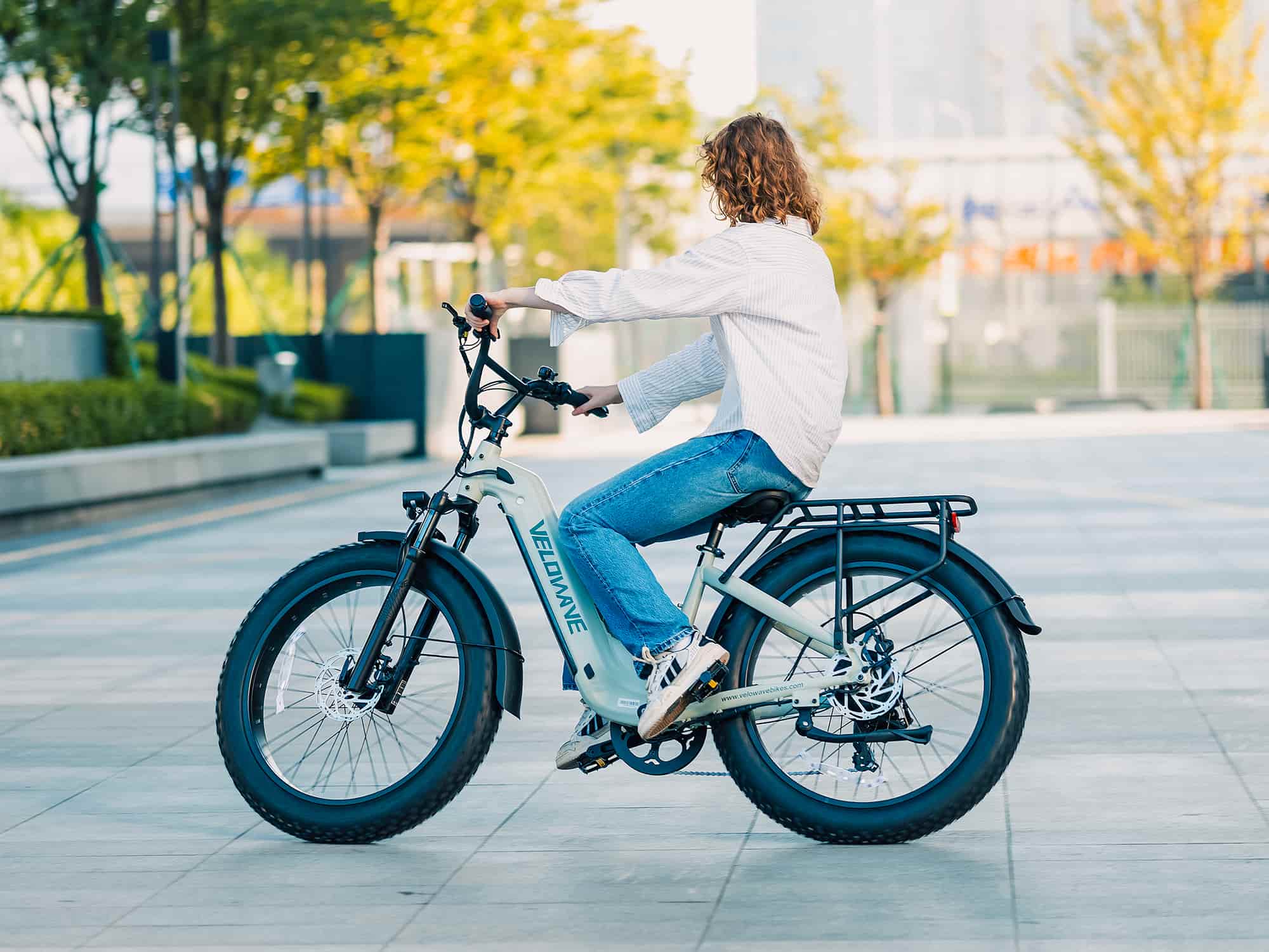 VELOWAVE Electric_Bicycles Silver Ranger Step-Thru 3.0 Electric Bike