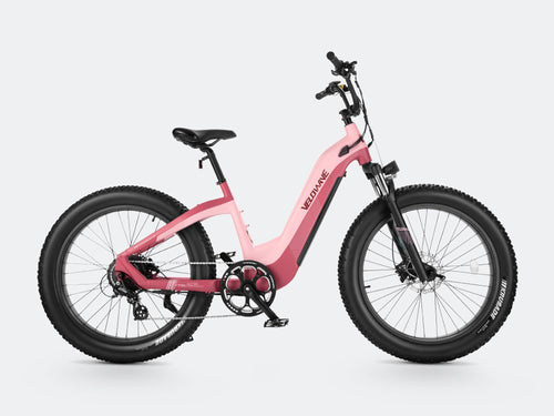 VELOWAVE Electric_Bicycles Macaron Pink Grace 2.0 Step-Thru Electric Bike#color_macaron-pink