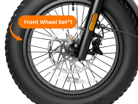 Juiced | Front Wheel with Disc Brake Rotor and Tire For Jet Current Pro