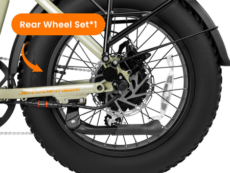 Rear Wheel with Motor & Disc Brake Rotor for Jet Current Pro