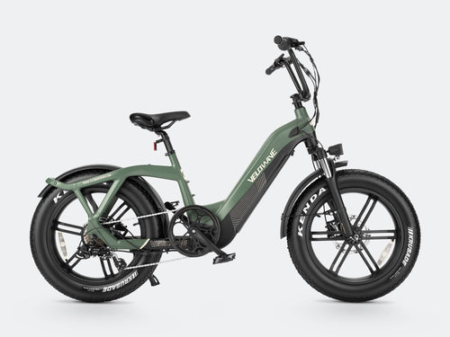 VELOWAVE Electric_Bicycles Seafoam Green Pony Compact Step-Thru Electric Bike#color_seafoam-green